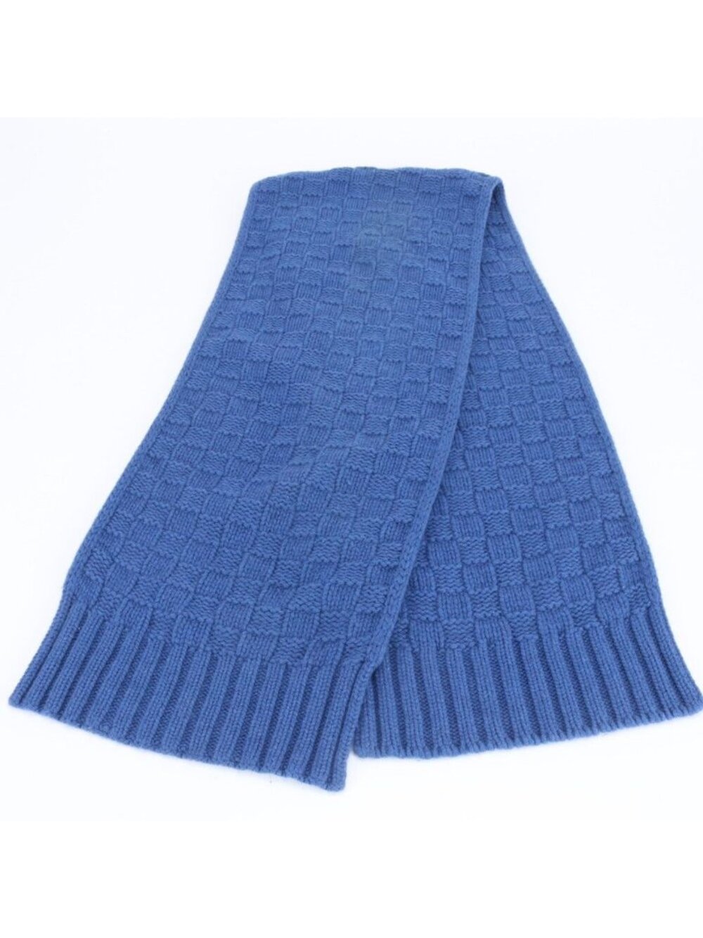 Louis Vuitton Echarpe Helsinki Cashmere 100% Scarf Blue Ebm - Picture 2 of 7